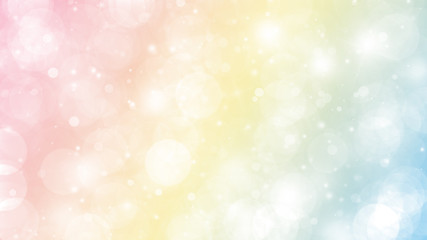 Pastel color glitter sparkles rays lights bokeh Festive Elegant abstract background.