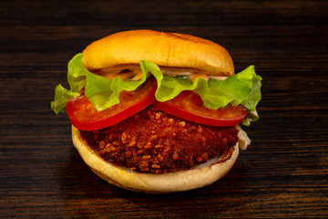 Tasty hot burger