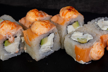 Japanese roll with salmon