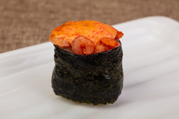 Spicy gunkan sushi