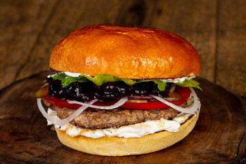 Hot tasty burger