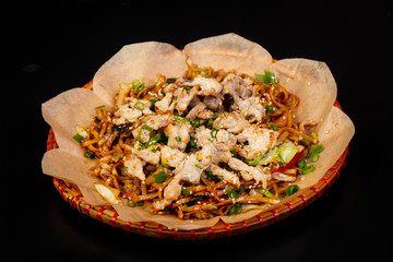 Fried noodle with meat