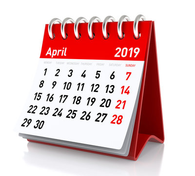 April 2019 Calendar.