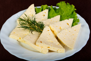 Caucasian cheese suluguni