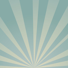 Sunlight retro faded background. Pale blue color burst background.
