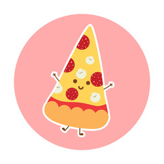 Pizza time sticker