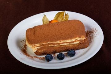 Sweet tiramisu cake