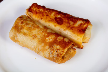 Stuffed pancakes with meat