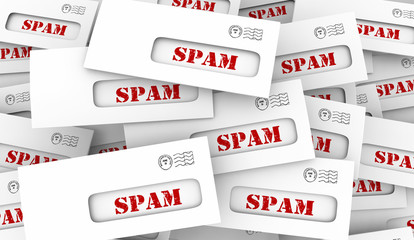 Spam Junk Mail Pile Unwanted Marketing Letters 3d Illustration