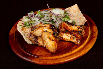 Grilled chicken wings