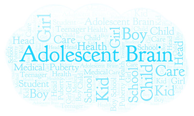 Obraz premium Adolescent Brain word cloud.