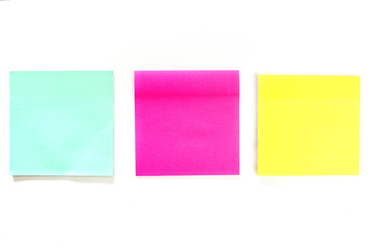 sheets for records of different colors on a white