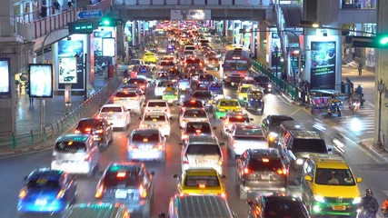 Foto op Aluminium Chaotic Traffic  - Bangkok, Thailand - June, 2018 © YuriFineart