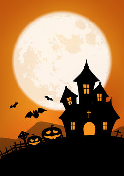 happy halloween day background, pumpkin monster vector design 01 [Converted]