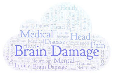 Obraz premium Brain Damage word cloud.