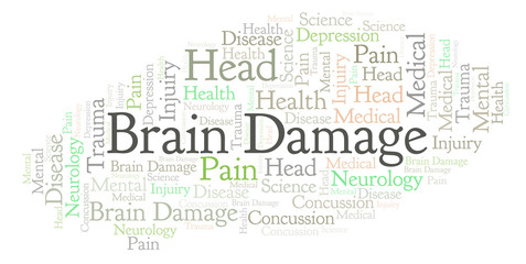 Obraz premium Brain Damage word cloud.