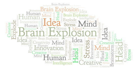 Fototapeta na wymiar Brain Explosion word cloud.