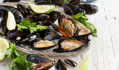 Fresh uncooked  mussels