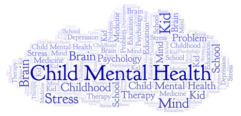 Fototapeta premium Child Mental Health word cloud.