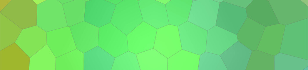 Illustration of green and brown Big Hexagon banner background.