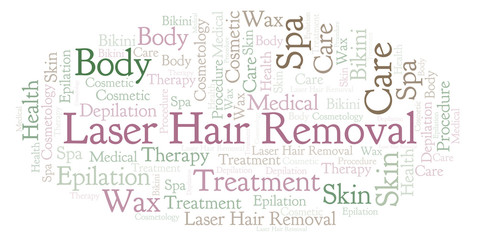 Obraz premium Laser Hair Removal word cloud.