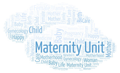 Fototapeta premium Maternity unit word cloud.