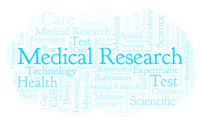 Obraz premium Medical Research word cloud.