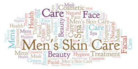 Men's Skin Care word cloud.