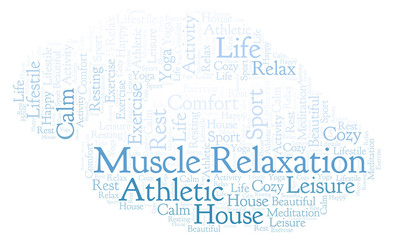 Obraz premium Muscle Relaxation word cloud.