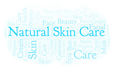 Natural Skin Care word cloud.
