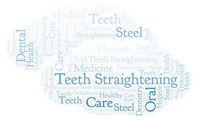Teeth Straightening word cloud.