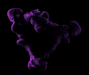 Colorful smoke. 3d illustration, 3d rendering.