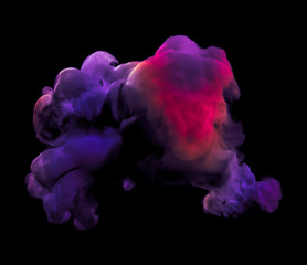 Colorful smoke. 3d illustration, 3d rendering.