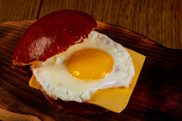 Burger with egg
