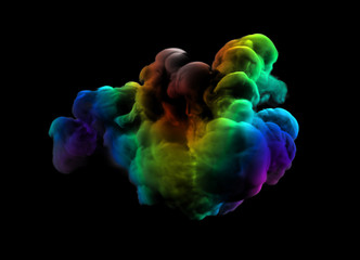 Colorful smoke. 3d illustration, 3d rendering.