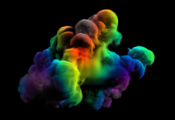 Colorful smoke. 3d illustration, 3d rendering.