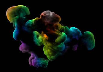 Colorful smoke. 3d illustration, 3d rendering.