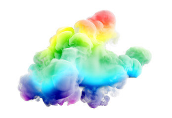 Colorful smoke. 3d illustration, 3d rendering.