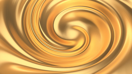 Luxury beautiful splash of gold flow. 3d illustration, 3d rendering.
