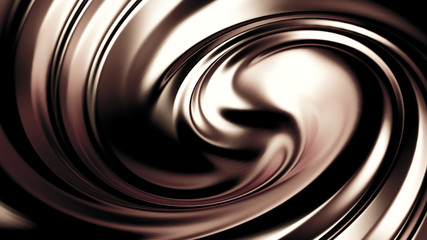 Luxury beautiful splash stream of silver. 3d illustration, 3d rendering.