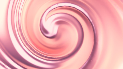 Luxury beautiful splash of flow of pink gold. 3d illustration, 3d rendering.