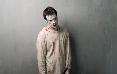Terrorific zombie.  Halloween holidays