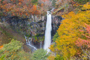 Kagon Waterfall in Nikko Japan, During autumn period is high season for Nikko