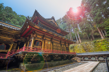 Tourists come to Taiyuinbyo, one of the landmark in Nikko World Heritage zone, Japan.