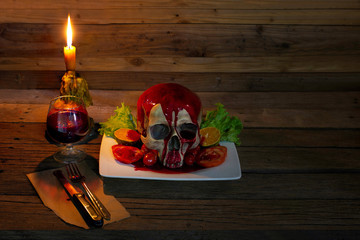 Food for Halloween night, Still Life image. Food for Halloween night festival Food