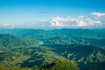 Scenery from the top of Phu Chi Dao, Chiangrai, Thailand