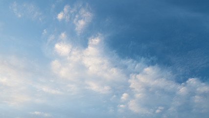 Calm cloud sky scape at dawn