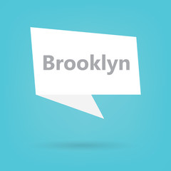 Brooklyn word on a speech bubble- vector illustration