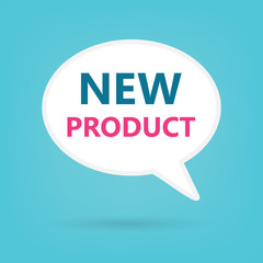new product on a speech bubble- vector illustration
