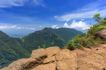 Wonderful and Beautiful landscape of World's End within the Horton Plains National Park in Sri Lanka